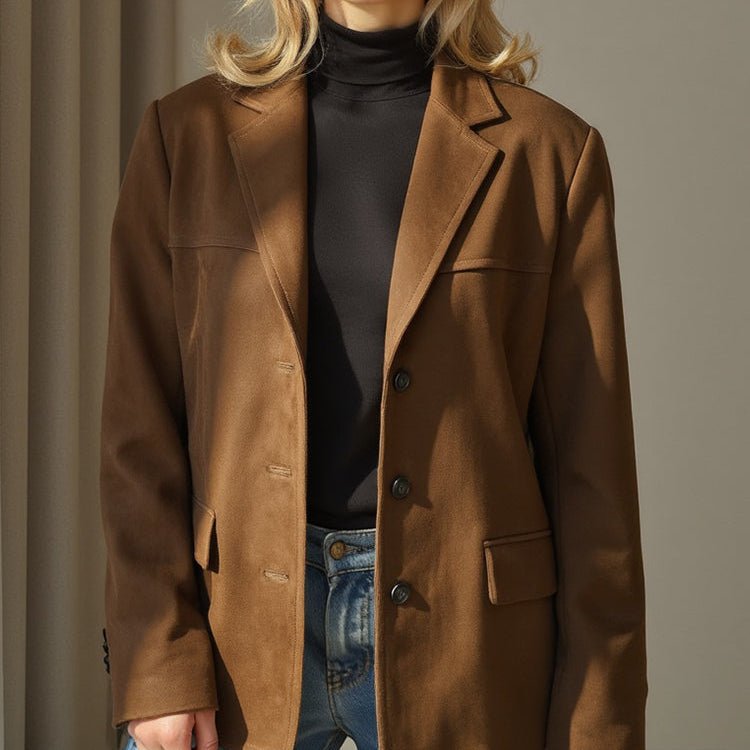SEAME - Allison Suede Blazer Brown S