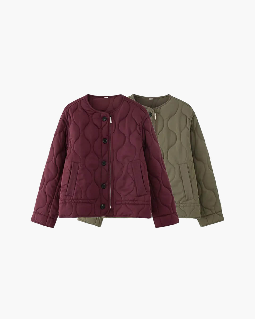 SEAME - Feliz Quilted Padded Jacket Green XS