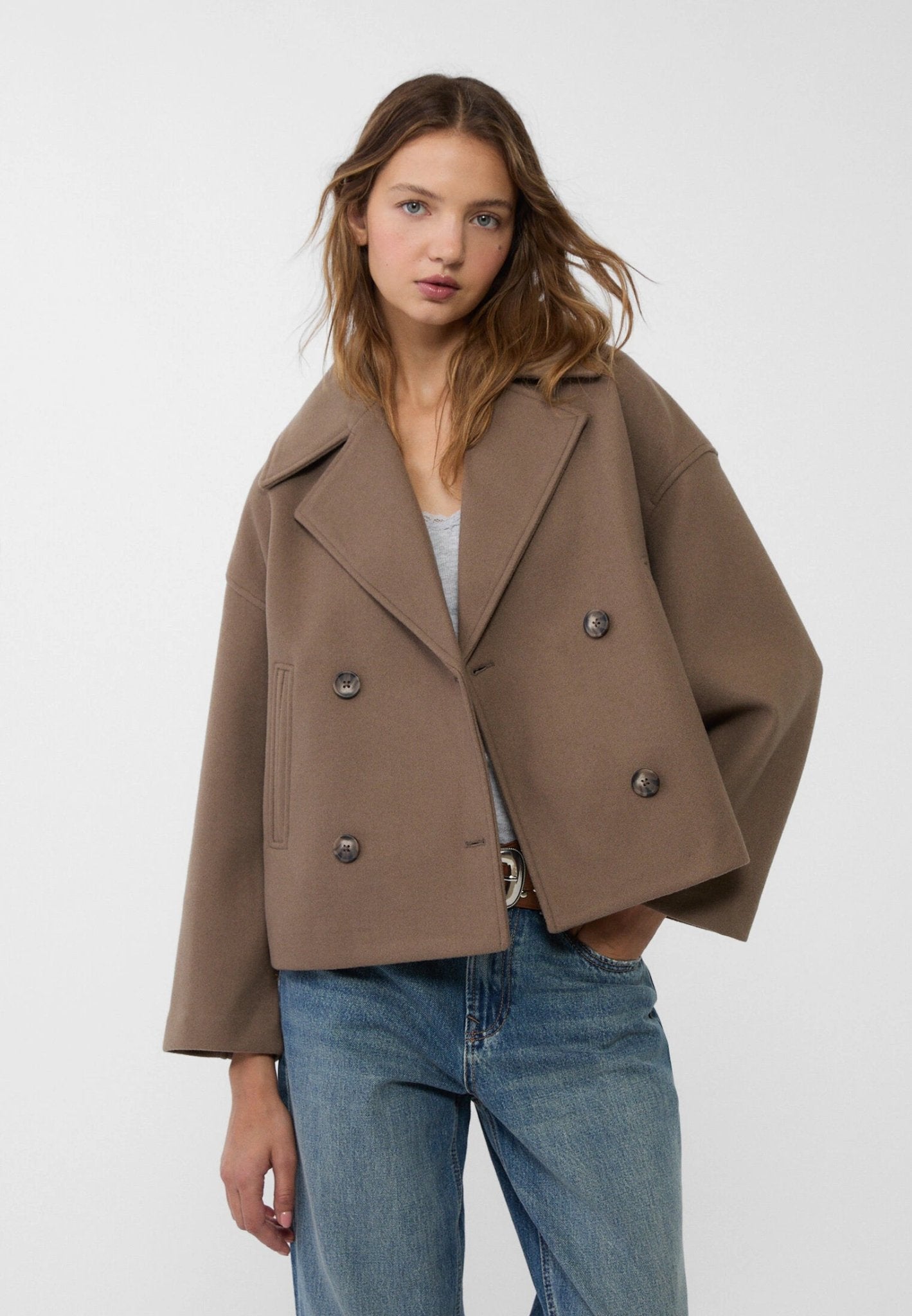 SEAME - Tatiana Coat Taupe XS