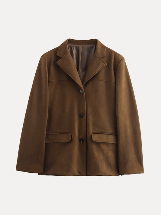 SEAME - Allison Suede Blazer Brown S