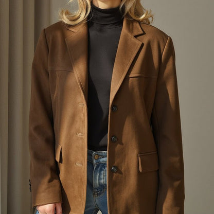 SEAME - Allison Suede Blazer Brown S
