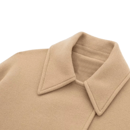 SEAME - Cece Collared Trench Coat Beige L