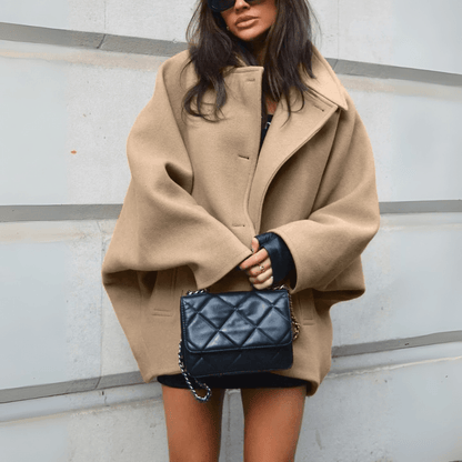SEAME - Cece Collared Trench Coat Beige XS