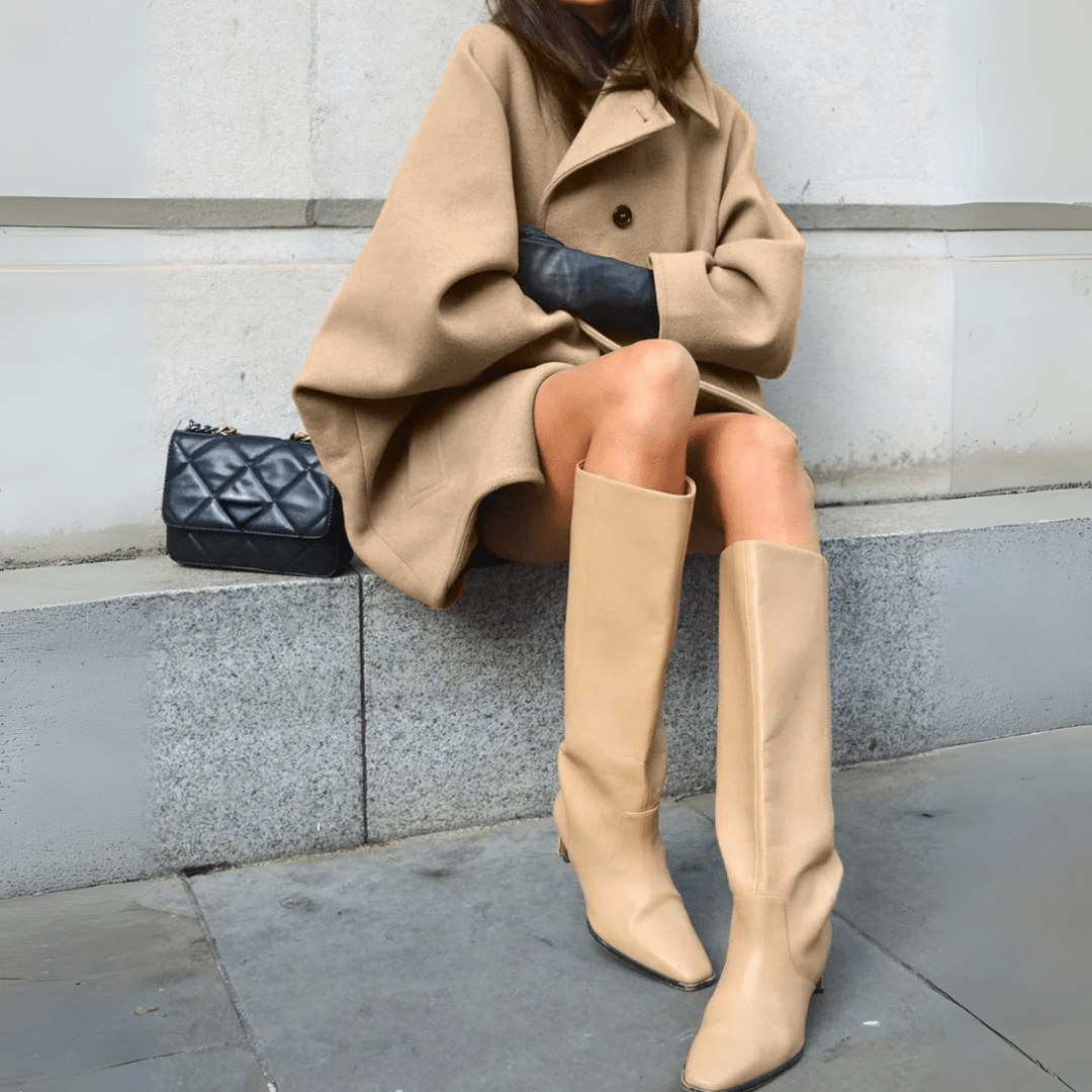 SEAME - Cece Collared Trench Coat Beige XS
