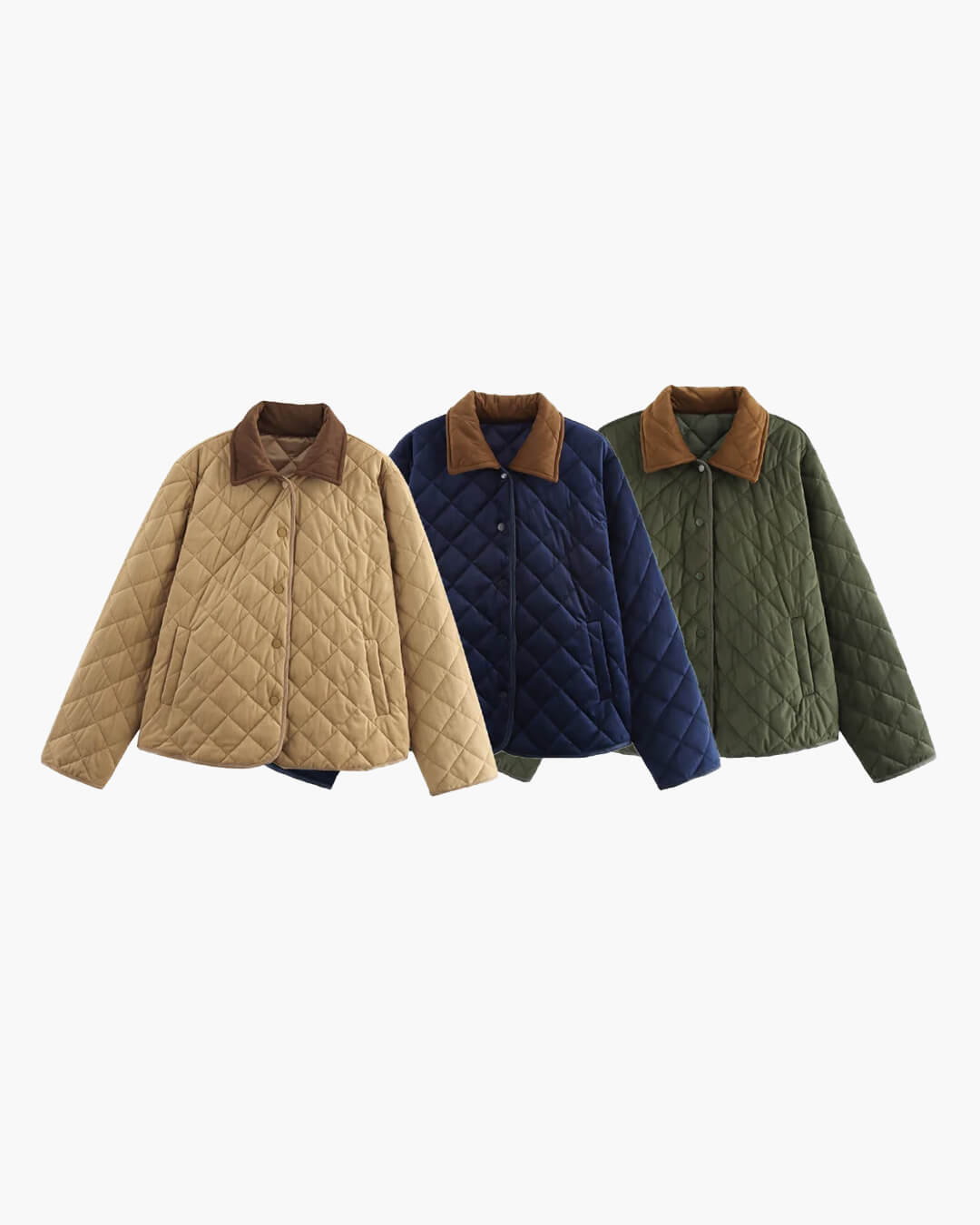 SEAME - Elsa Quilted Retro Jacket Green S