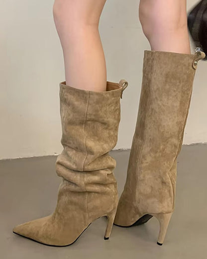 SEAME - Karyl Knee High Boots Beige 35