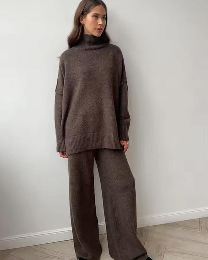 SEAME - Kendra comfy Loungewear Set Brown S