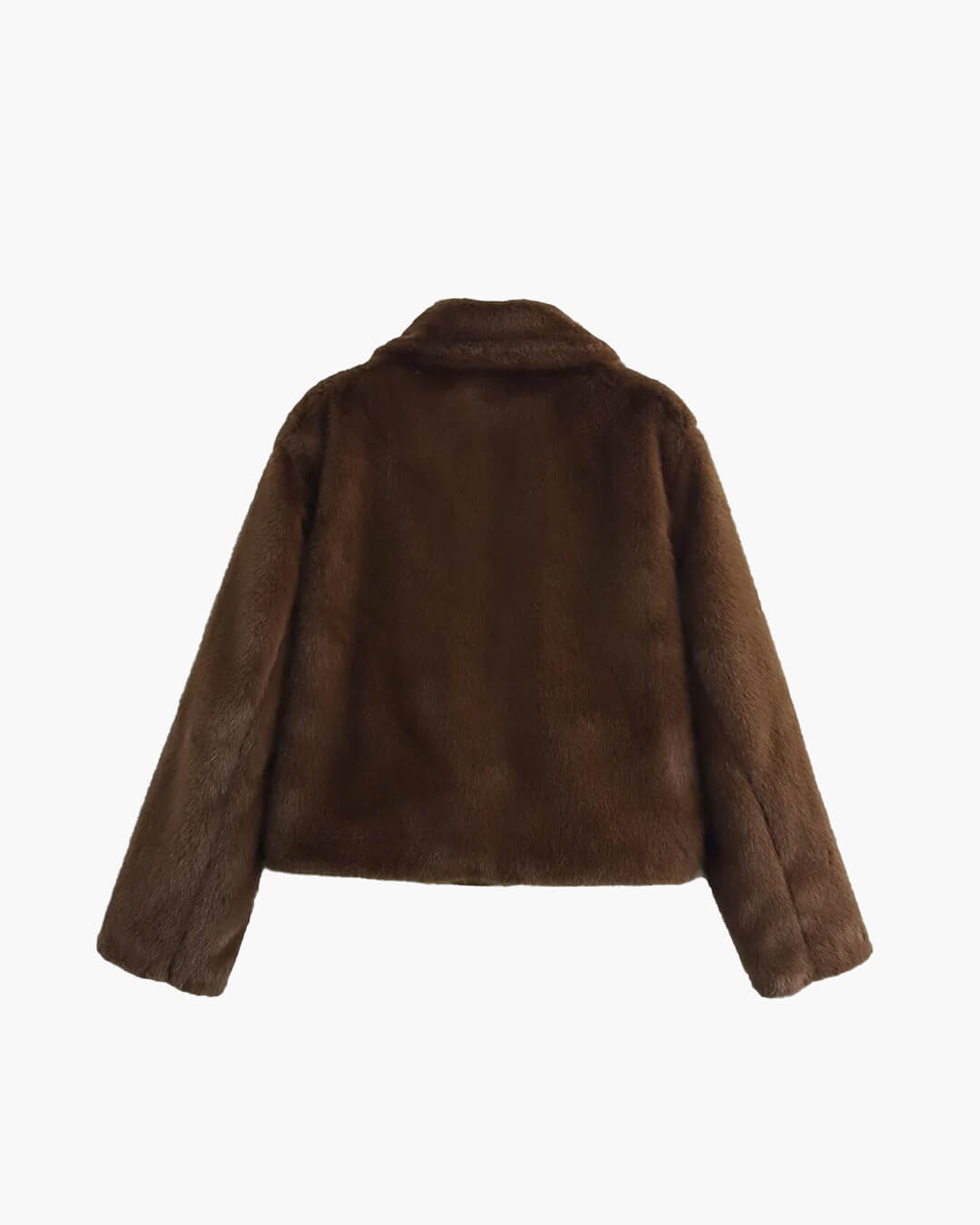 SEAME - Mia Brown Faux Fur Jacket Brown S