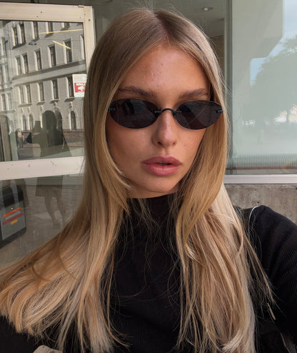 SEAME - Patrice Frameless Retro Sunglasses Black