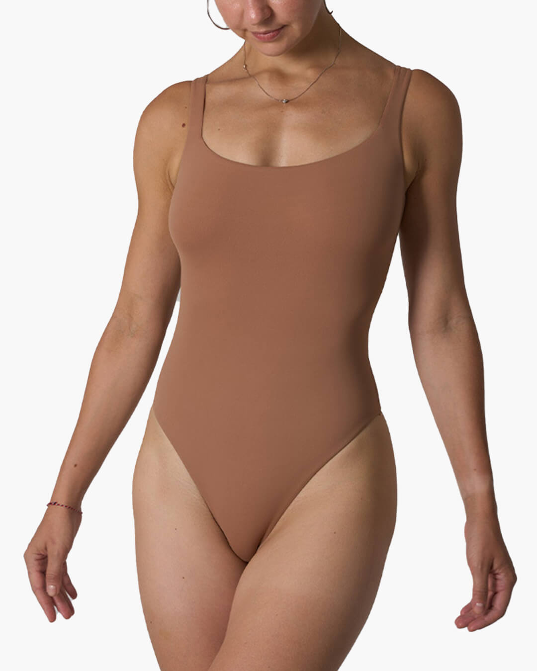 SEAME - Seame Square Shapewear Bodysuit Light Brown S
