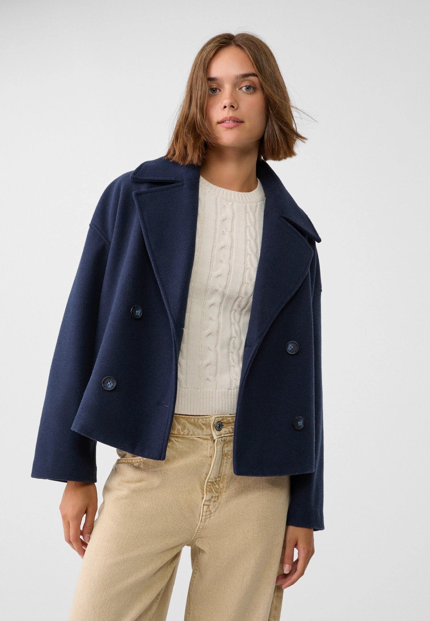 SEAME - Tatiana Coat Navy Blue XS