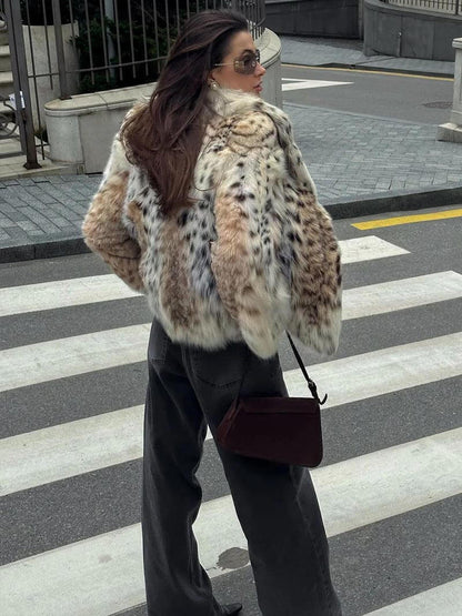 SEAME - Zoe Faux Fur Jacket White L