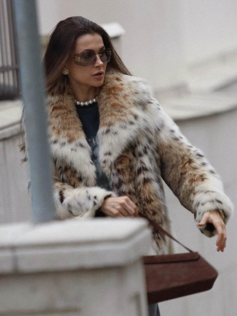 SEAME - Zoe Faux Fur Jacket White L
